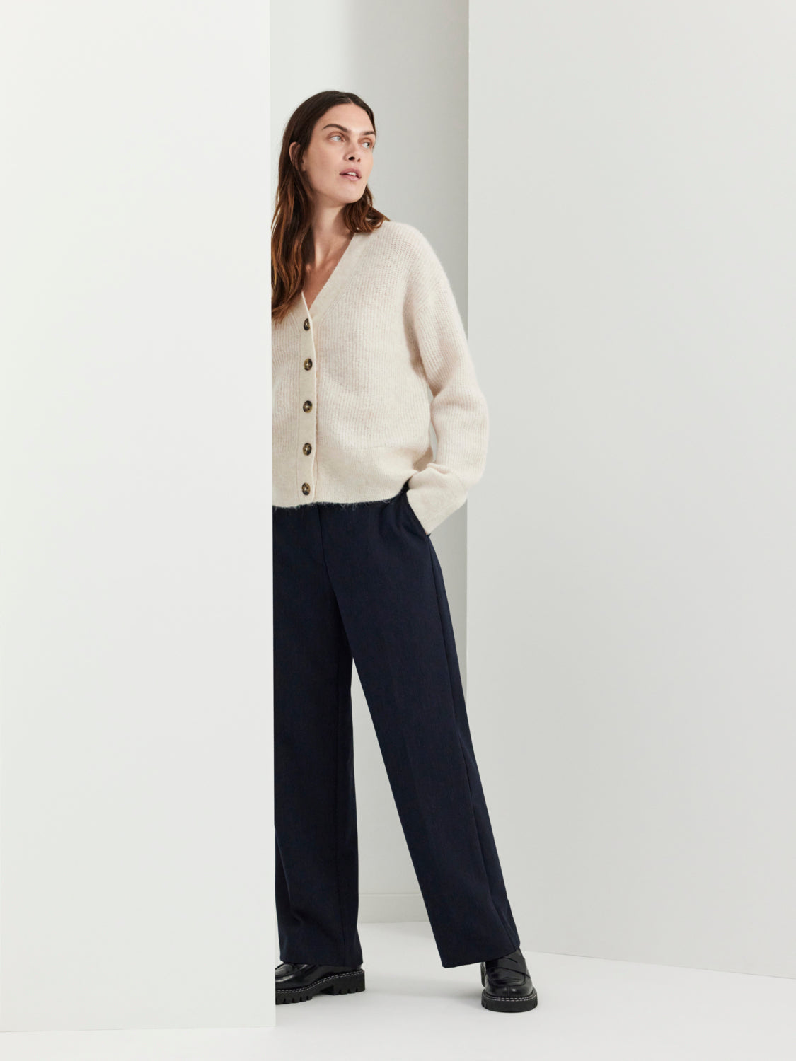 Rita Wide bukse - Mørk Blå/ Dark Sapp